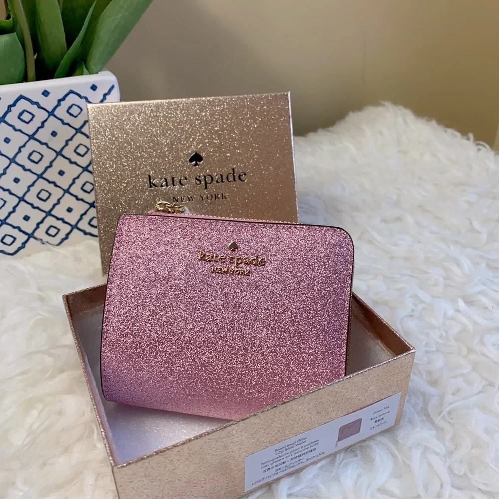 Kate Spade Glimmer Boxed Small L-zip Wallet